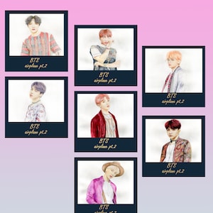 Arte acquerello BTS, carte acquerello BTS, cartoline acquerello BTS, set polaroid bts, disegni acquerello bts