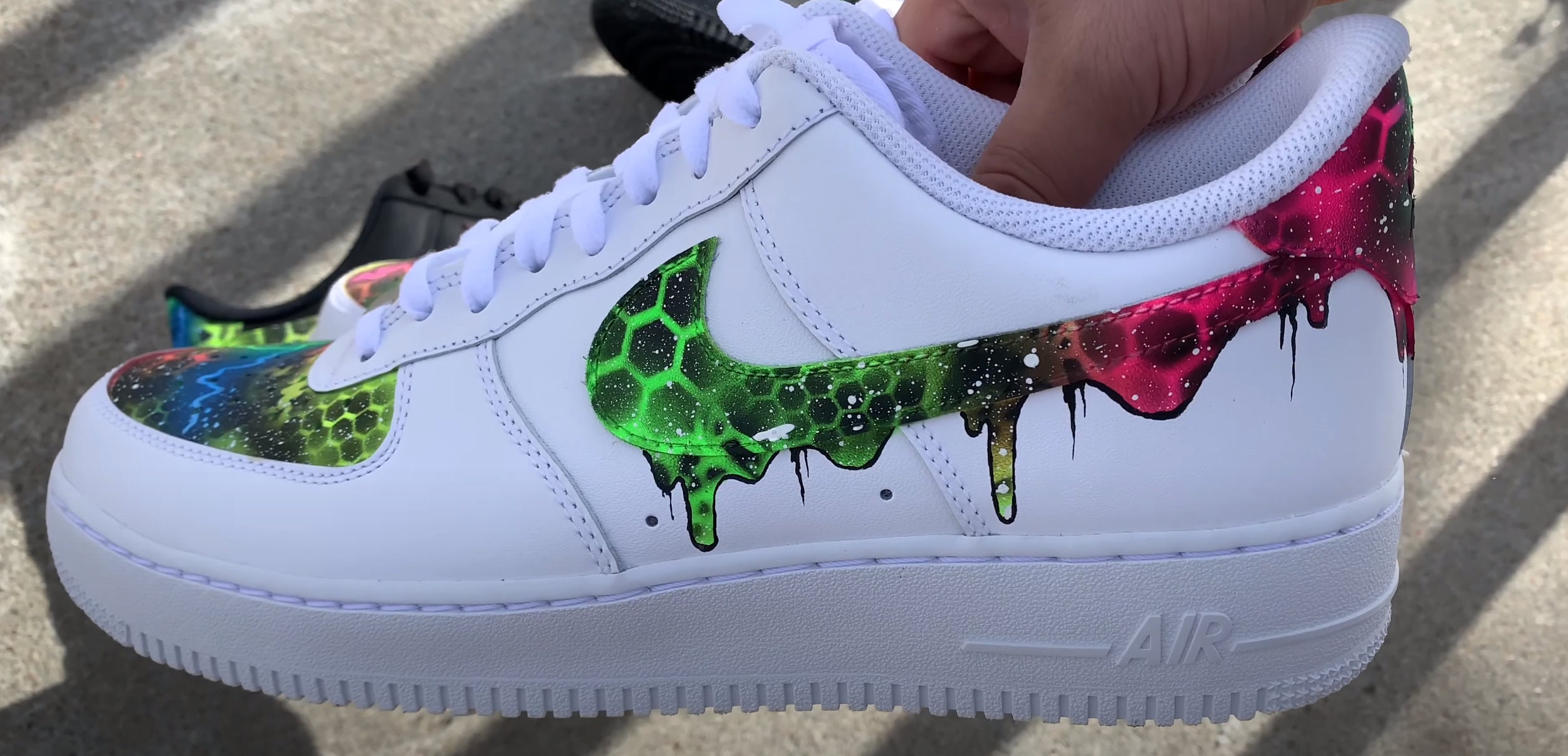 neon nike air force 1