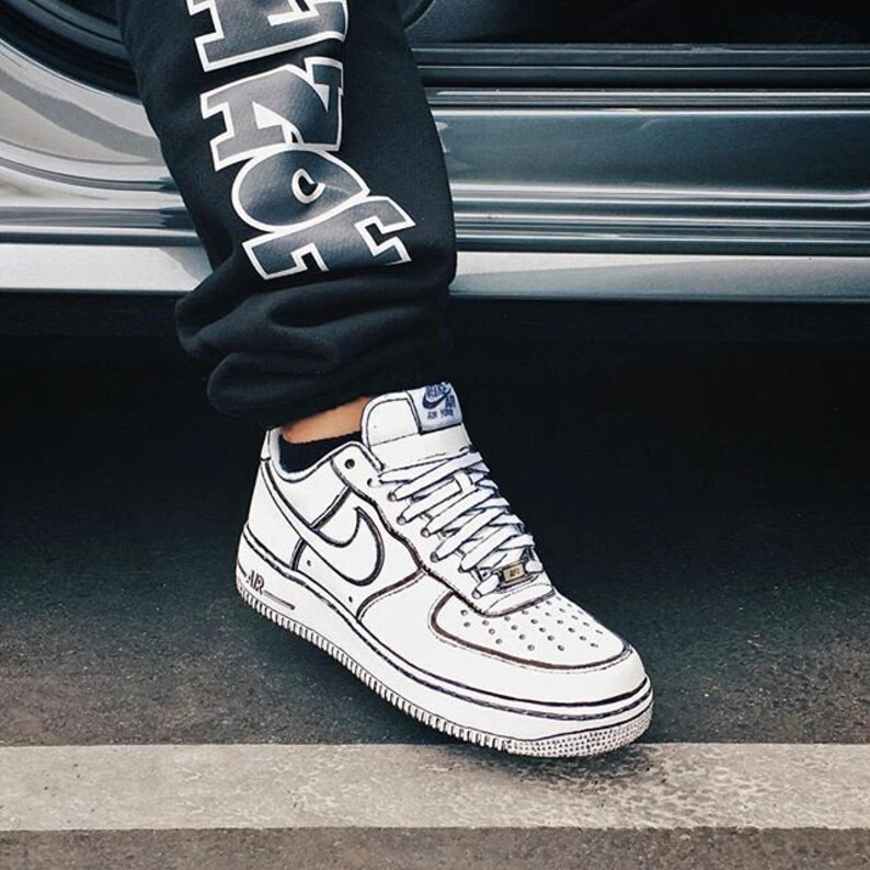 Nike Air Force 1 AF1 Cartoon Drip Decal Custom Logo oder ...