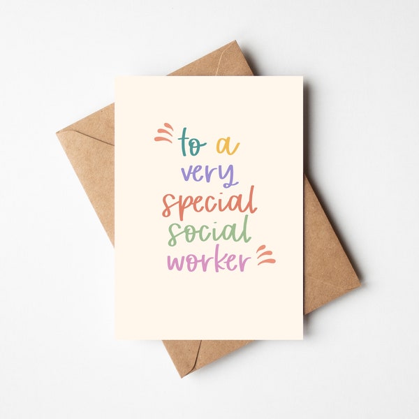 Printable Social Worker Greeting Card