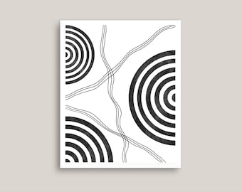 Abstract Art | Digital Art | Modern Art | Contemporary Art | Wall Art | Home Decor | Instant Download | Black and White