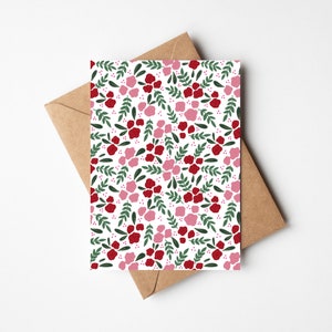Cartão de felicitações floral para imprimir