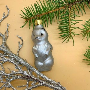 Christmas Glass ornaments, Elegant old style tree decor, Aluminium Christmas Tree, Cat Authentic Vintage Ornament, Antique Tree decor 2023