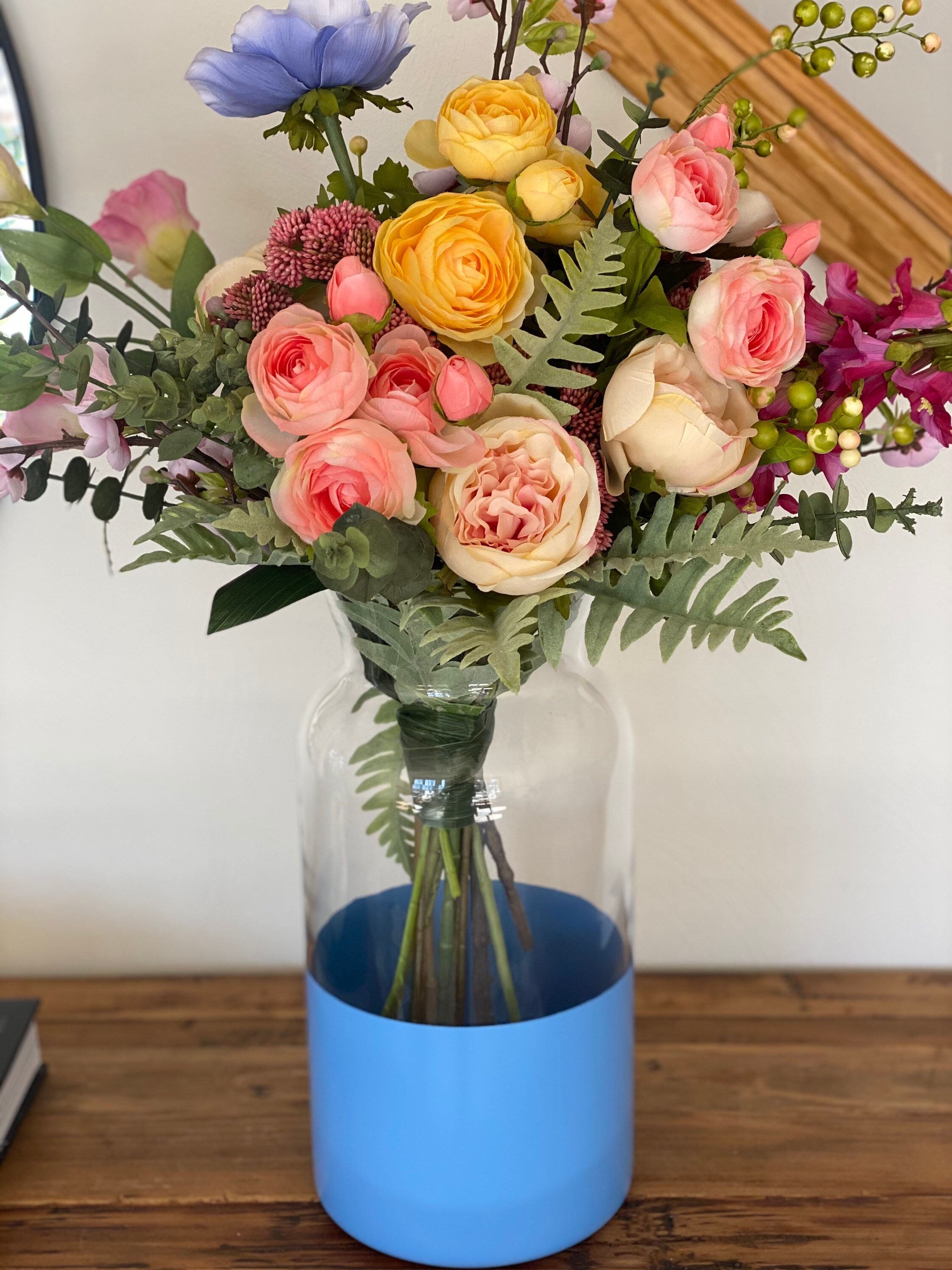 Serena & Lily Inspired Dipped Vase Mason Jar Glass Vase Etsy