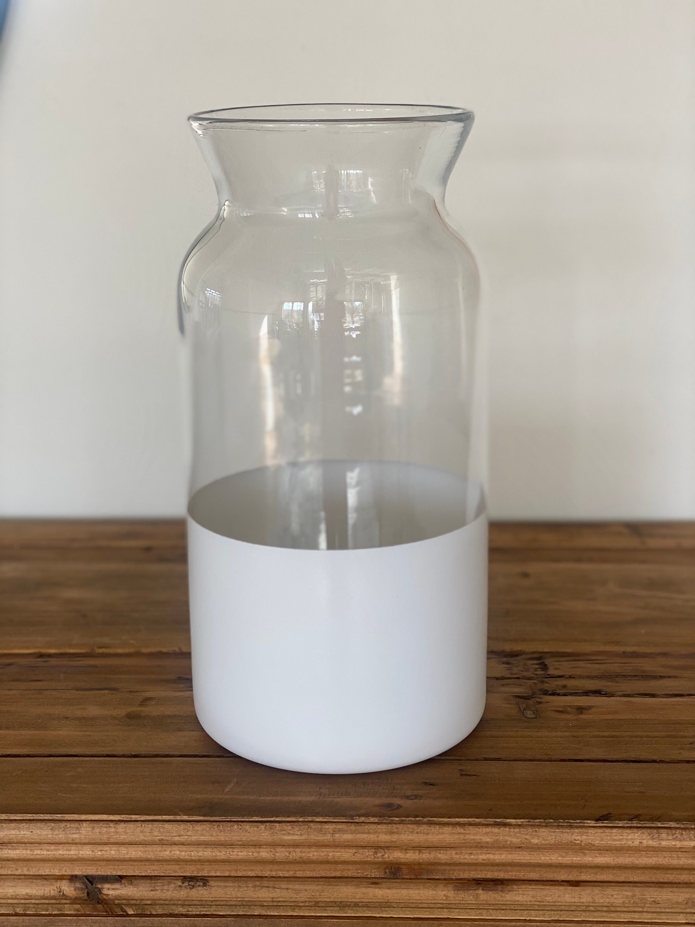 Serena & Lily Inspired Dipped Vase Mason Jar Glass Vase Etsy