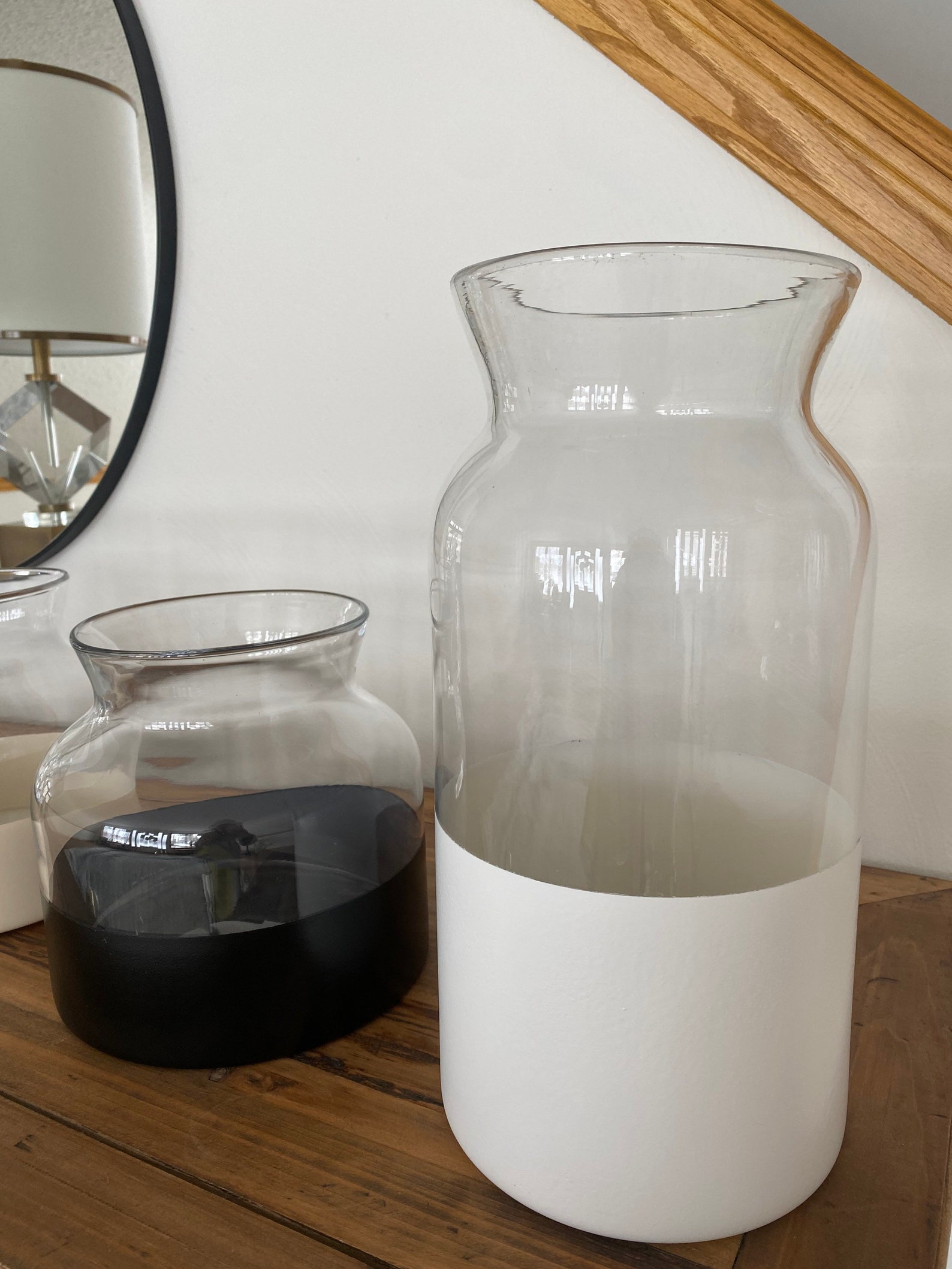 Serena & Lily Inspired Dipped Vase Mason Jar Glass Vase Etsy