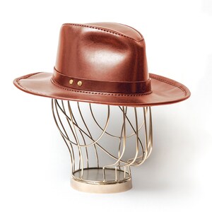 Handmade Leather Cowboy Hat for Men - Western Hat for Men - Leather Western Cowboy Hat - Shapeable Cowboy Hat - Leather Hat