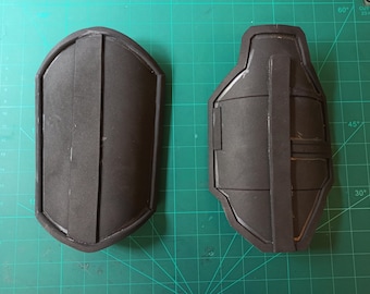 Plantilla de armadura de muslo mandaloriana - Patrón de plantilla de espuma