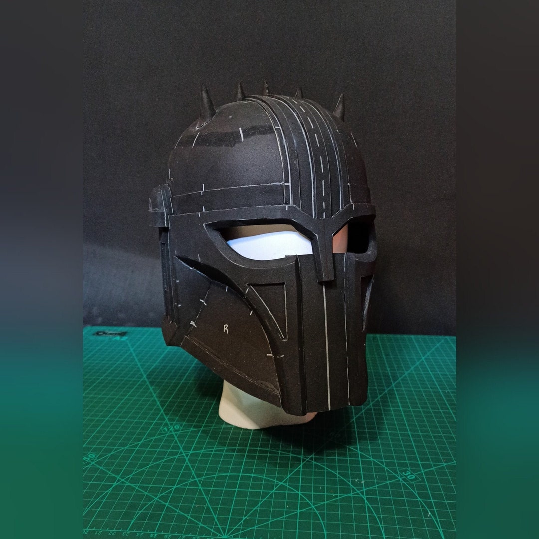 Mandalorian the Armorer Blacksmith Helmet Template EVA Foam Pattern ...