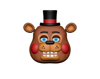 Toy Freddy Head Cosplay Foam and Pepakura Templates Foam Template