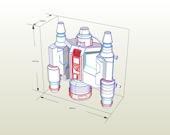 Heavy Infantry Mandalorian Jetpack Template -  Pattern PDO