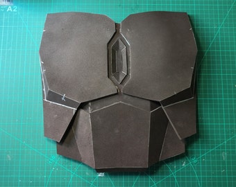 Mandalorian Beskar Chest Armor complete and Shoulder Template - Eva foam Pattern - The mandalorian