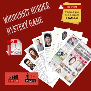 Printable UNSOLVED CASE FILES : Cold Case Murder Mystery Game - Who Murdered Isabella García? - Can You Solve The Crime? - digital download