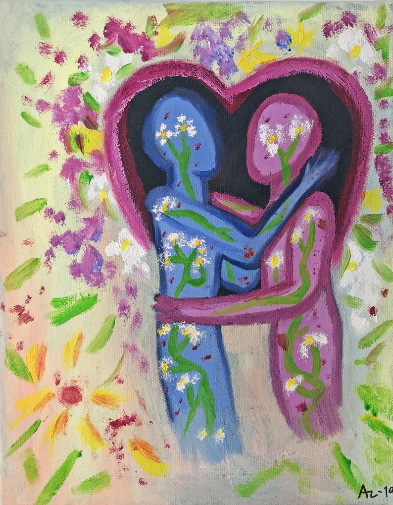 Abstrakte Wandkunst / Liebe ist Liebe / OriginalGemälde / Etsy