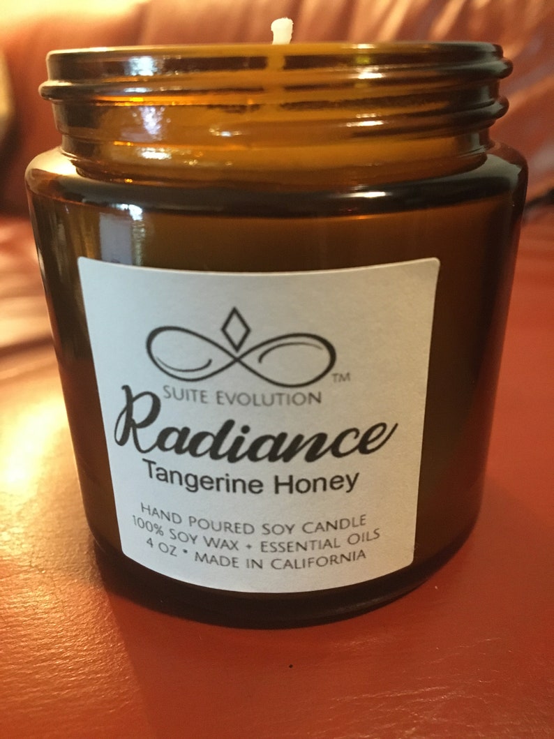 Soy Candle Radiance Tangerine Honey 100 Soy Wax Etsy
