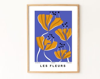 Les Fleurs 002 / Flowers Art Poster / Floral Print / French Print / Tulip Print