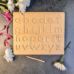 Alphabet Reversible Tracing Board Capital Lower Case Wooden - Etsy