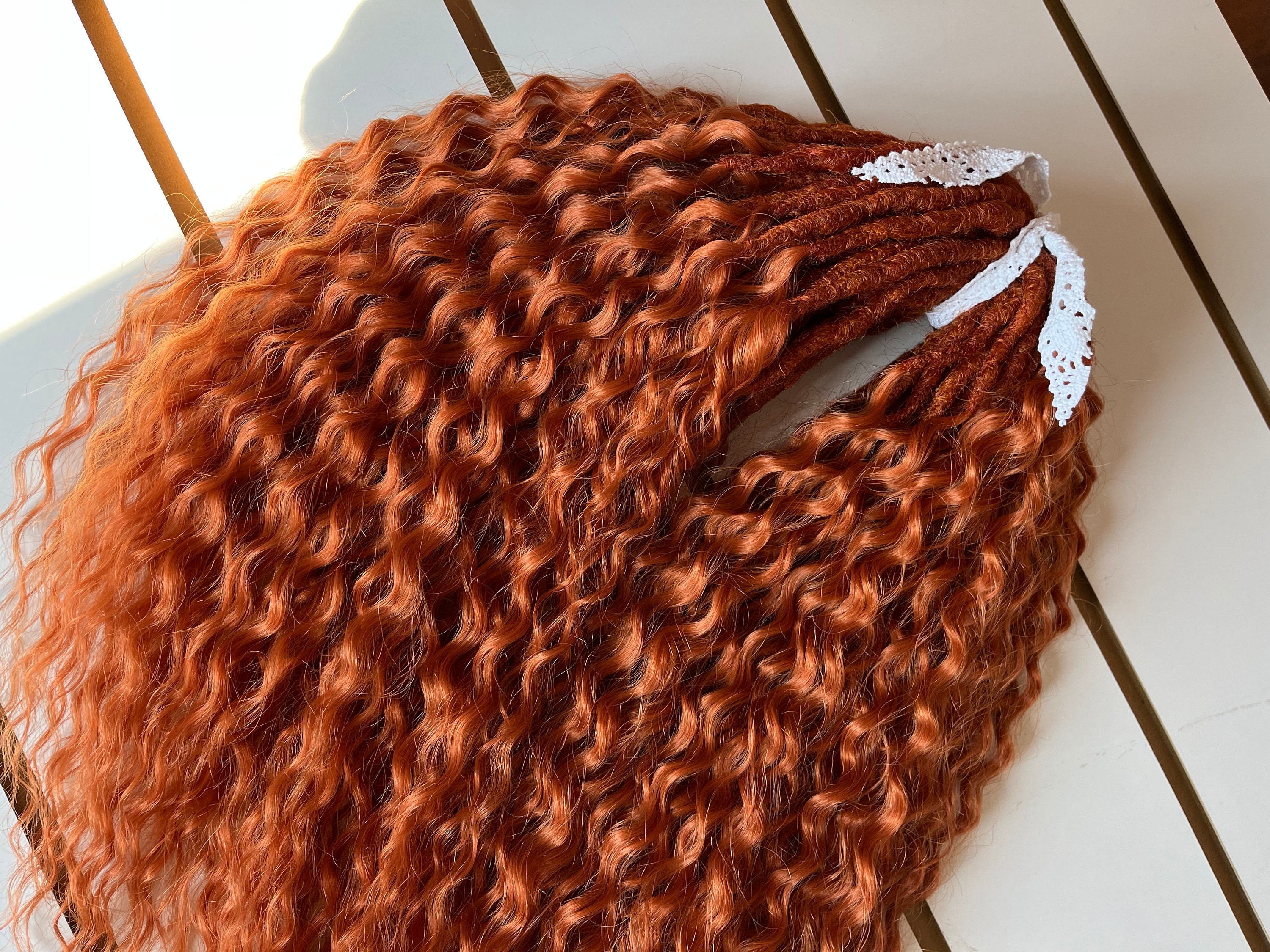 Synthetic Dreads Curly Faux Dreads Hair Accessories Dreadlocks Extensions Double Ended Synthetic