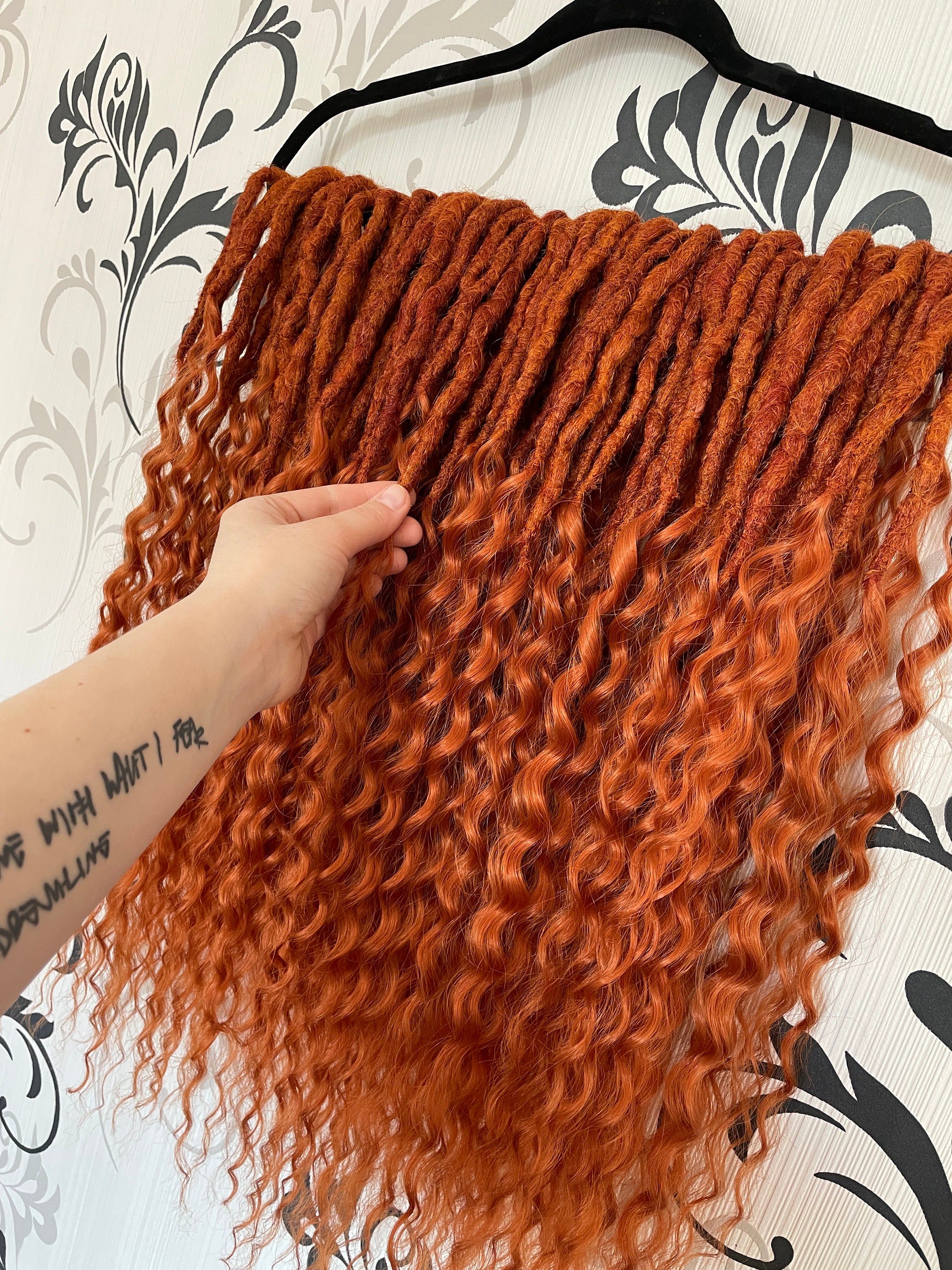 Synthetic Dreads Curly Faux Dreads Hair Accessories Dreadlocks Extensions Double Ended Synthetic