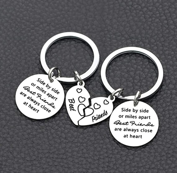 Best Friend Gifts 2 Pcs Keychains Key Rings Keyring for | Etsy