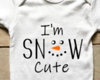 I'm Snow Cute Custom Baby Onesie