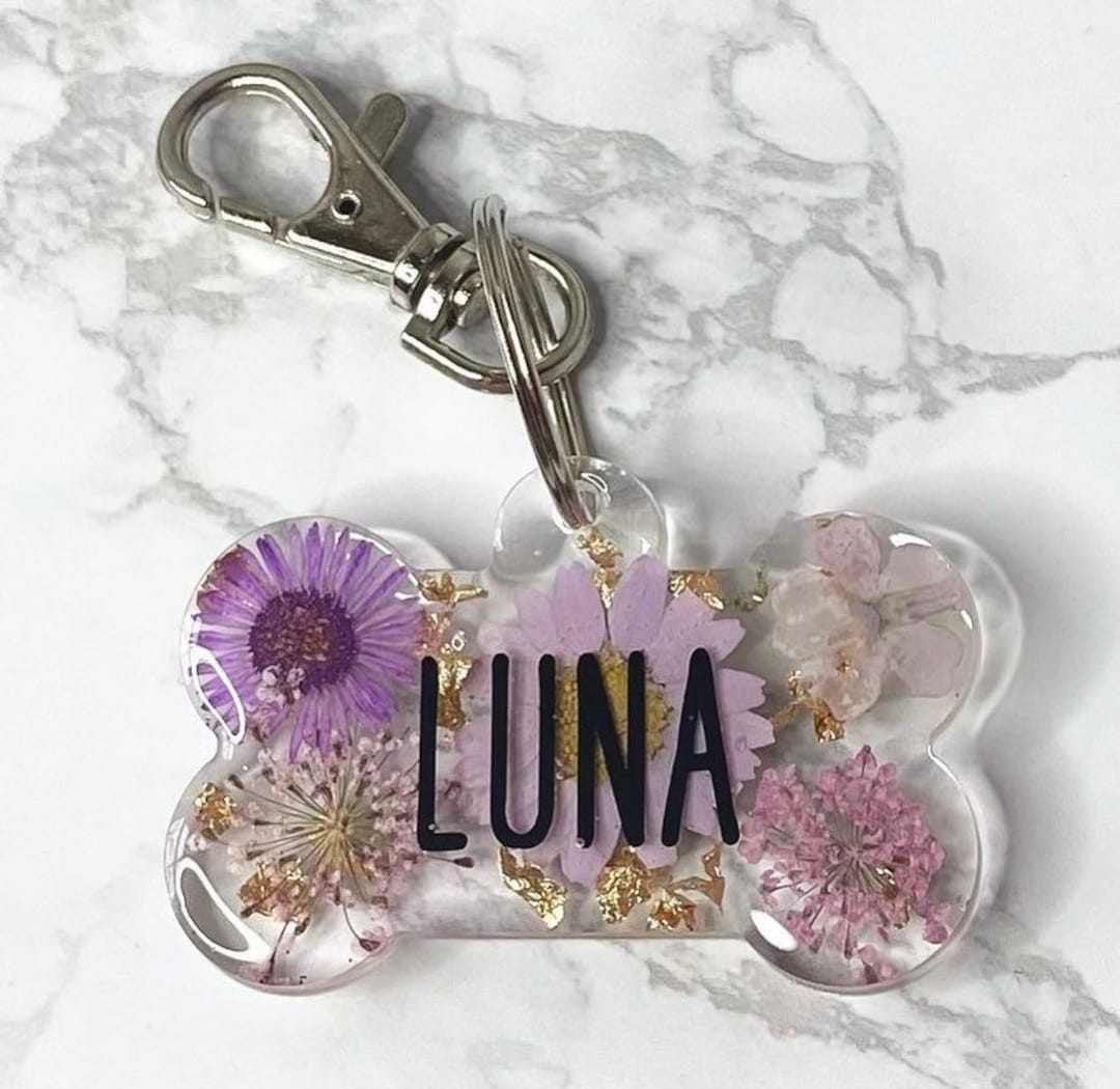 Resin Personalised Dog Tag / Pet Tag / Collar ID Tag / Resin / Pet