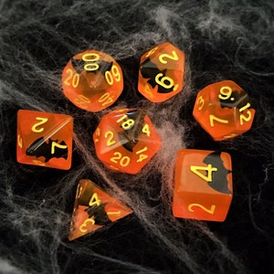 BAT DICE | Handmade Resin Set Made in Italy with Box for Tabletop Gamer, RPG, DnD, Dungeons and Dragons | Fast Shipping Option at Checkout
