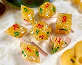 PASTA Dice Set: Handmade Resin Dice for Dungeons and Dragons - Made in Italy