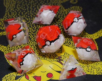 POKE Dice Set: Handmade Resin Dice for Dungeons and Dragons - Made in Italy