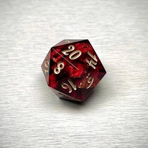 RED WINE Dice Real Cork Handmade Resin Set Made in Italy with Box for DnD, Dungeons and Dragons, Pathfinder Fast Delivery at Checkout image 5