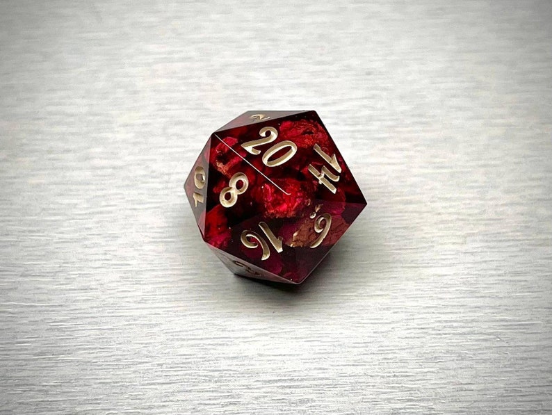 RED WINE Dice Real Cork Handmade Resin Set Made in Italy with Box for DnD, Dungeons and Dragons, Pathfinder Fast Delivery at Checkout image 5