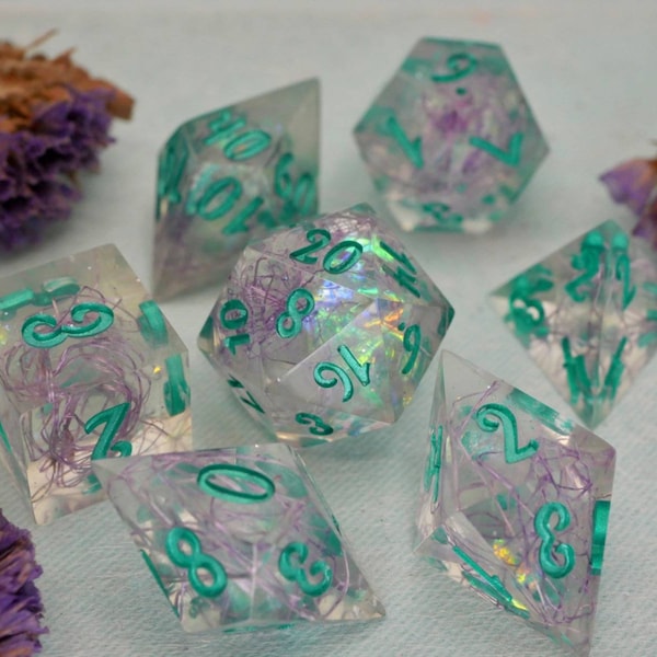 FEYWILD DICE | Fey Handmade Resin Set Made in Italy with Box for DnD, Dungeons and Dragons, Pathfinder | Fast Delivery Options at Checkout
