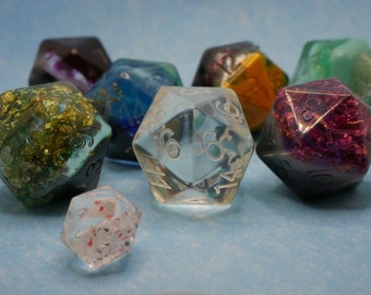 CHONK ! Gift Idea: Big Oversize Jumbo Resin D20 Die for DnD, Dungeons and Dragons, Pathfinder, RPG Tabletop Game