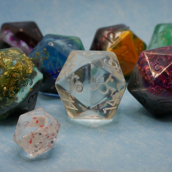 CHONK ! Gift Idea: Big Oversize Jumbo Resin D20 Die for DnD, Dungeons and Dragons, Pathfinder, RPG Tabletop Game