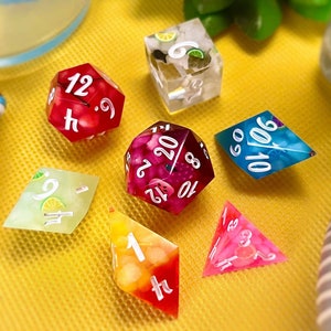 OPEN BAR Dice | Funny Cocktail Handmade Resin Set Made in Italy with Box for DnD,Dungeons and Dragons,Pathfinder | Fast Delivery at Checkout