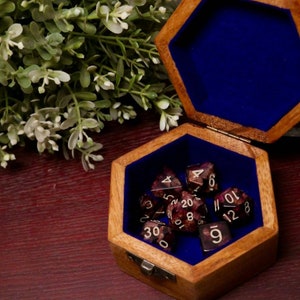 RED WINE Dice Real Cork Handmade Resin Set Made in Italy with Box for DnD, Dungeons and Dragons, Pathfinder Fast Delivery at Checkout image 7