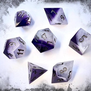 NECROMANCER Dice Set: Handmade Resin Dice for Dungeons and Dragons - Made in Italy