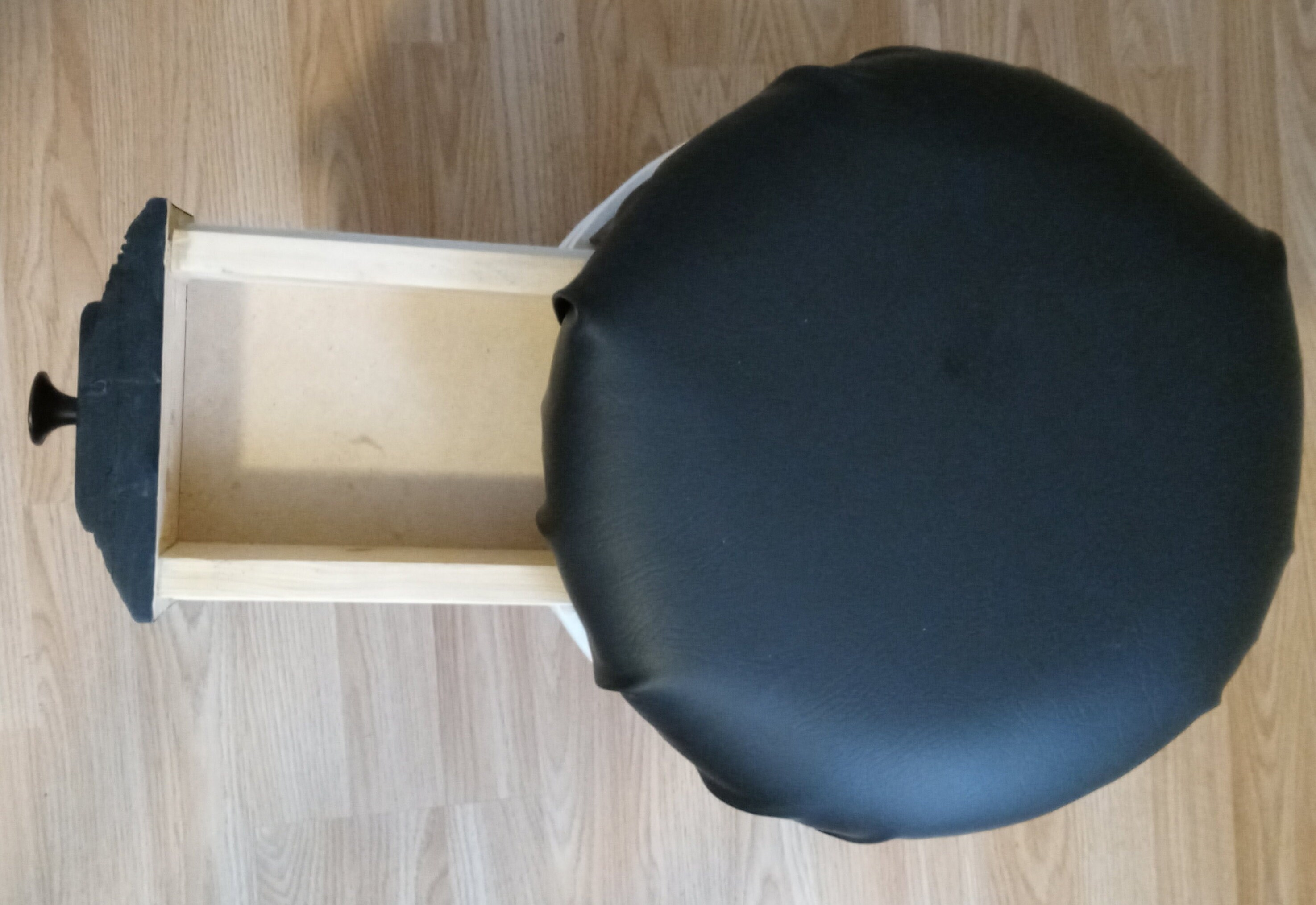 Round Rolling Utility Stool With Drawer Etsy