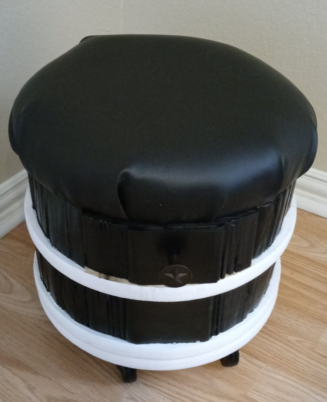 Round Rolling Utility Stool With Drawer Etsy