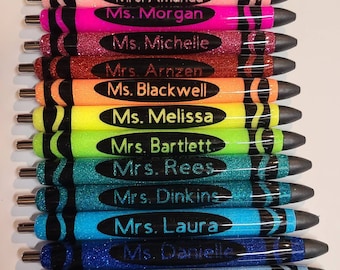 Personalized Glitter Crayon Style Pen