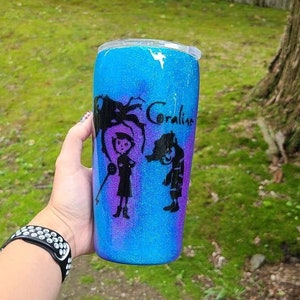 Coraline Glitter Tumbler