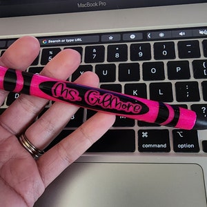 Personalized Glitter Crayon Style Pen