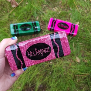 Personalized Glitter Crayon Style Dry Eraser