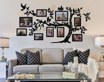 Frame Collage / Family Photo Frame / Wall Mount Decor / Wedding Family Tree