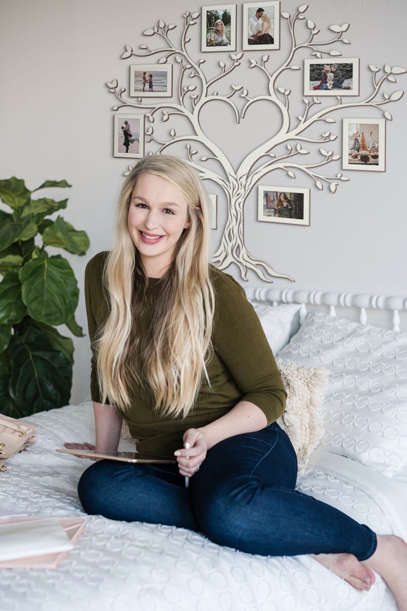 Wooden Tree of Live Photo Frames Wall Collage Family Photos | Etsy