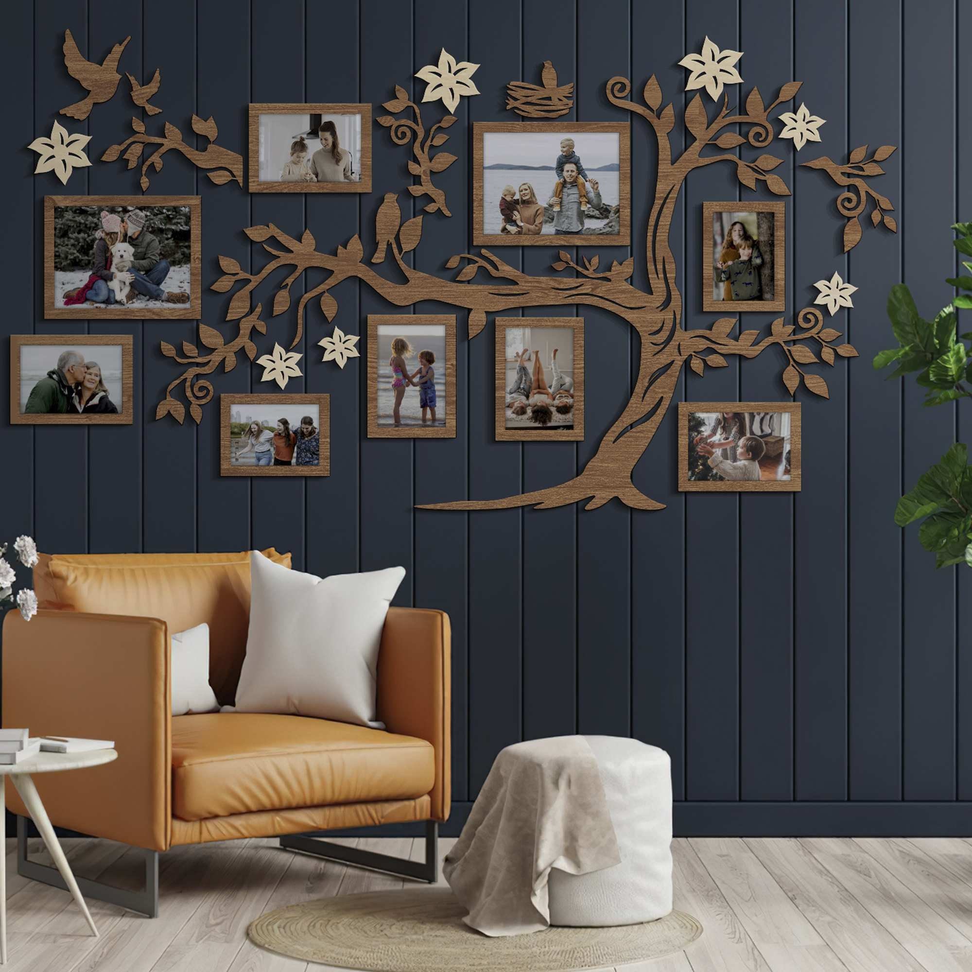 Frame Collage / Family Photo Frame / Wall Mount Decor / Wedding Family Tree