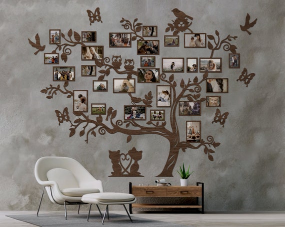 Extra Large Family Tree Wall Art / Personalized Gift / Photo