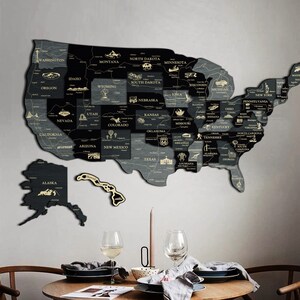Pinnwand, US Reisekarte, USA Holzwandkarte, Holzkarte der Vereinigten Staaten, Wohnung Dekor neue Wohnung Geschenk
