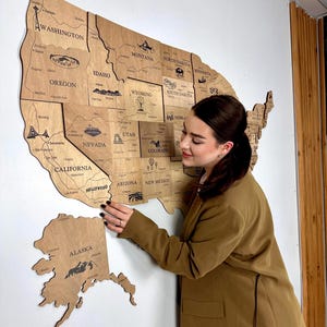 USA wall map, US travel map, Large USA map push pin, Large us map, Wooden usa map, Usa push pin map, Us map push pin board