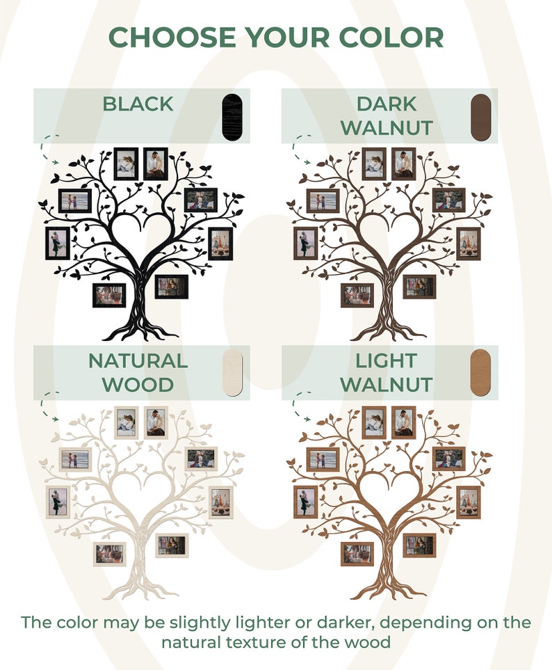 Family Tree Wall Decal Family Tree Photo Collage Family Etsy